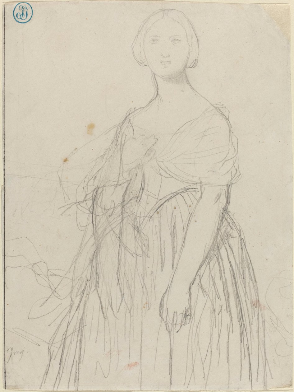 Esboço para Madame Moitessier de Jean Auguste Dominique Ingres