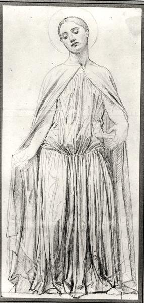 St. Adelaide, 1842 (grafite) de Jean Auguste Dominique Ingres