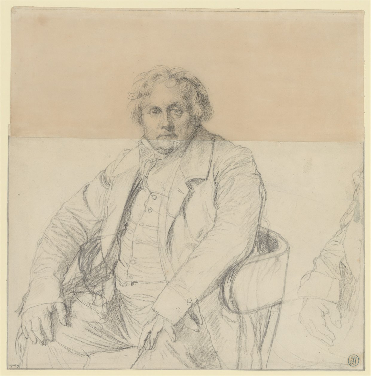 Estudo para o retrato de Louis-François Bertin (1766-1841) de Jean Auguste Dominique Ingres