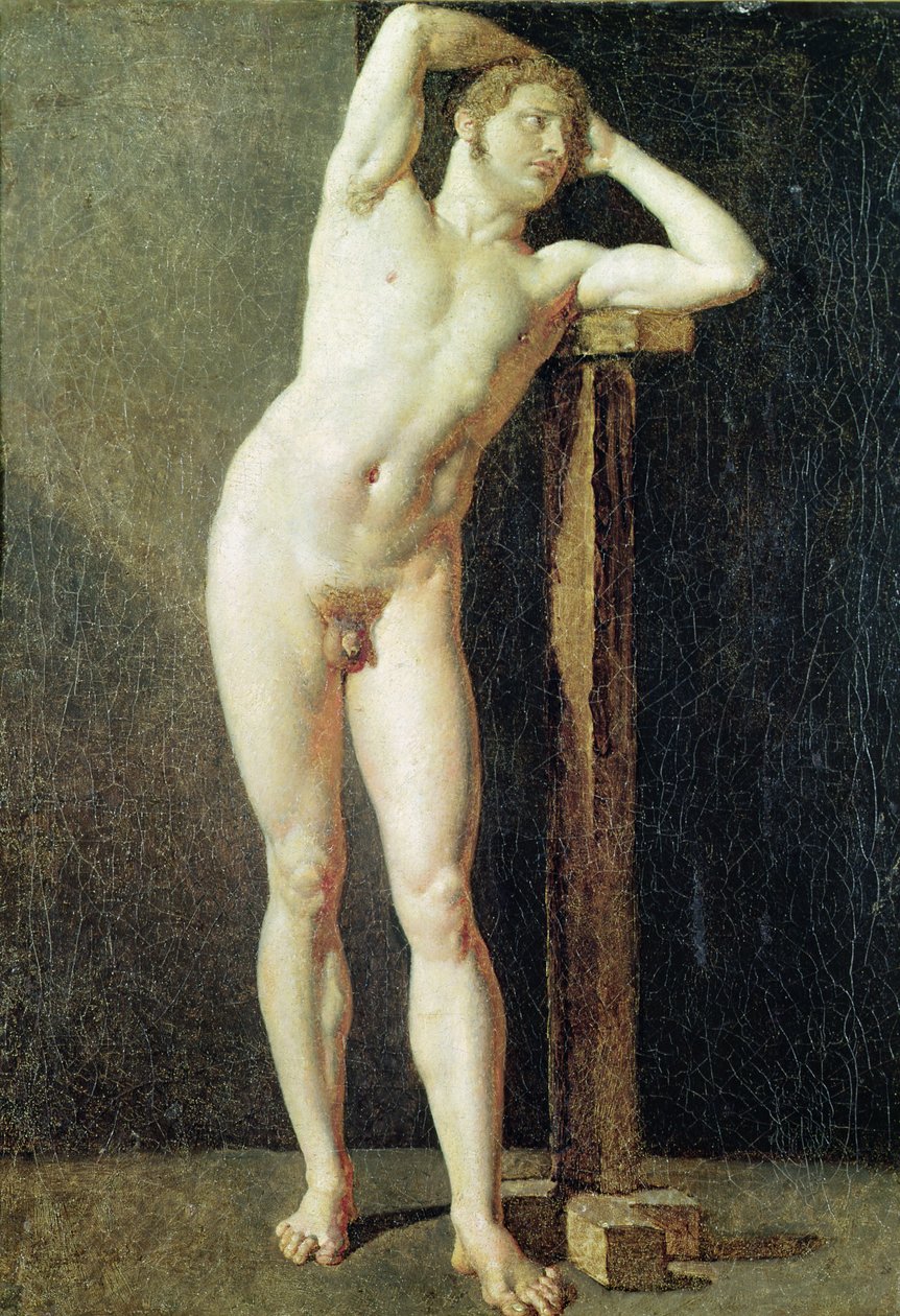 Estudo de um homem, c.1801 de Jean Auguste Dominique Ingres