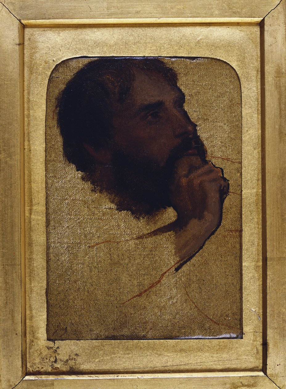 Estudo da cabeça de um velho para "Jesus Entre os Médicos" de Jean Auguste Dominique Ingres