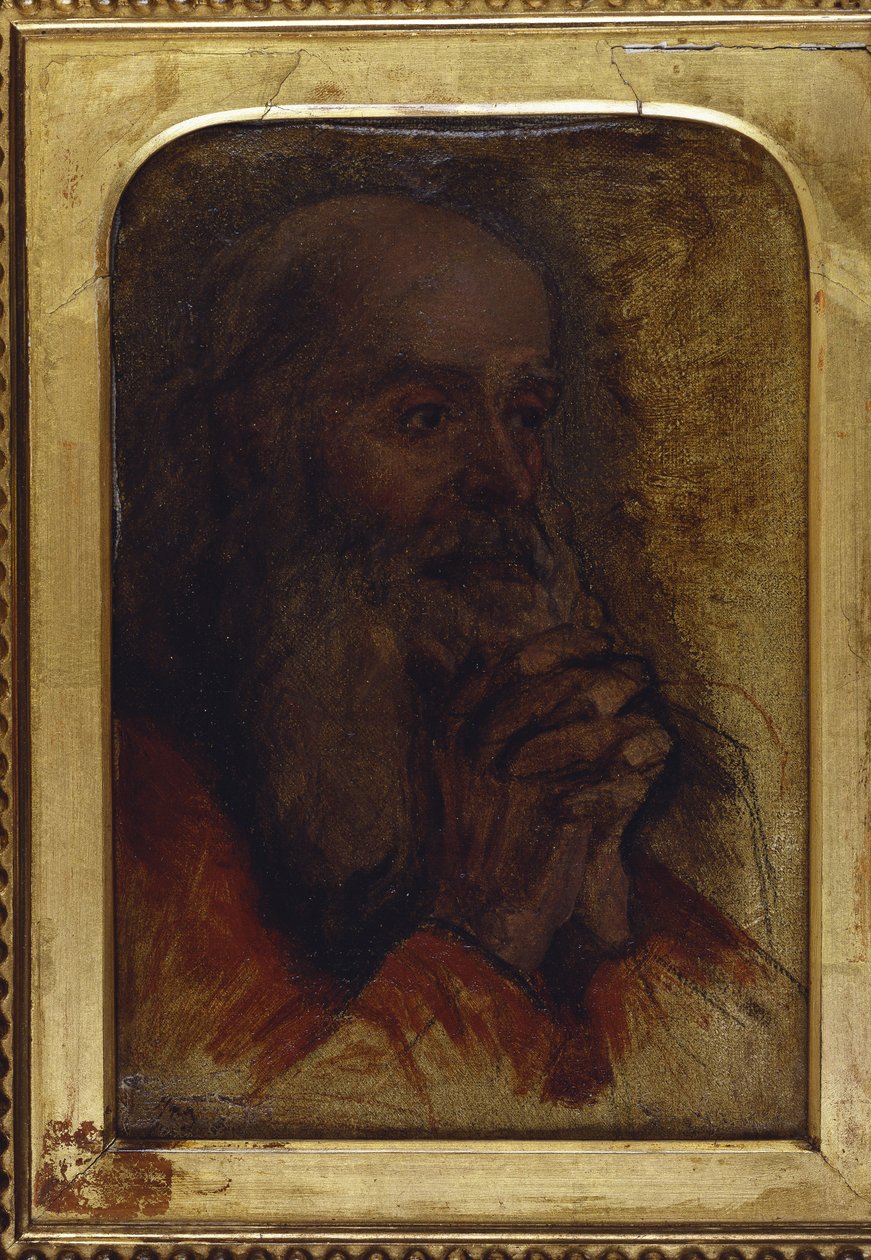 Estudo da cabeça de um velho para "Jesus entre os médicos" de Jean Auguste Dominique Ingres