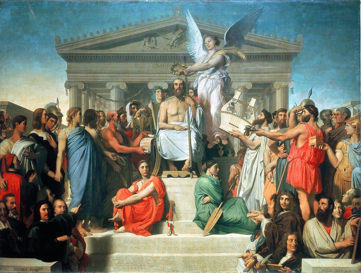 A apoteose de Homero, 1827 de Jean Auguste Dominique Ingres