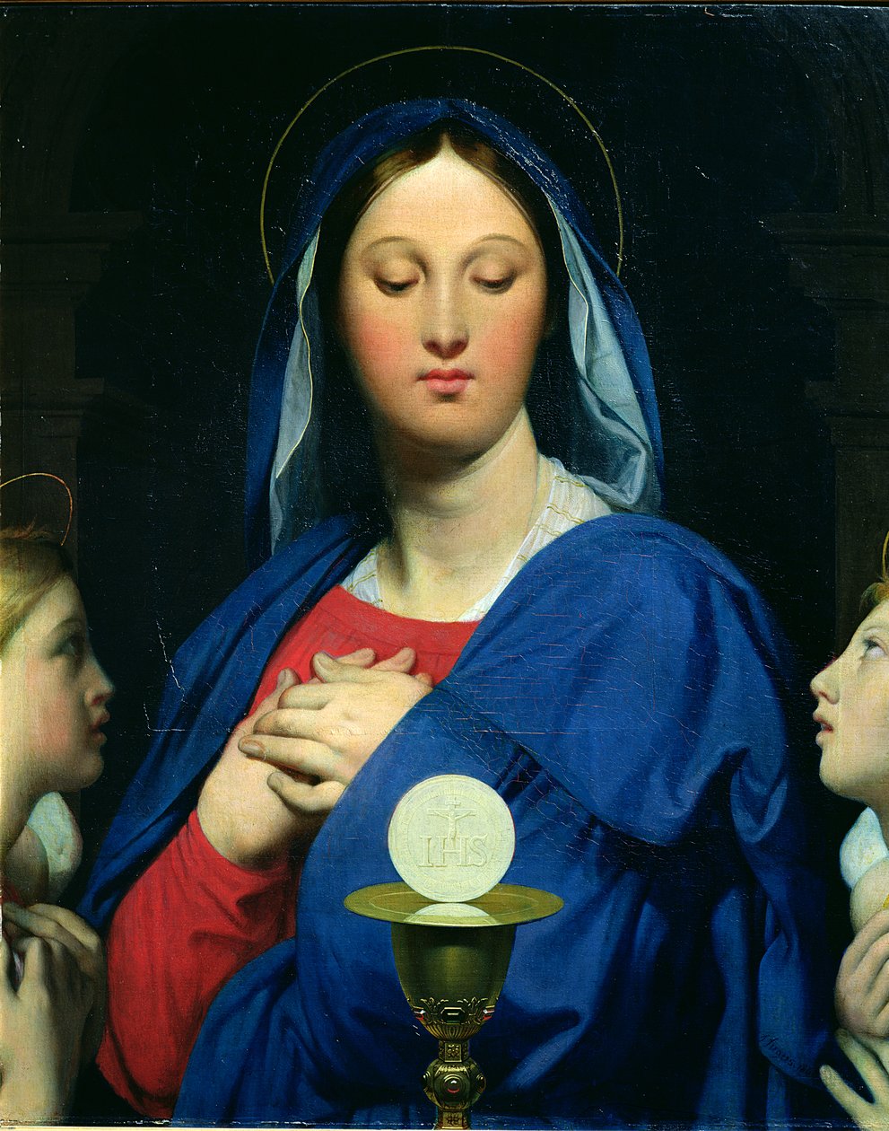 A Virgem do Anfitrião, 1866 de Jean Auguste Dominique Ingres