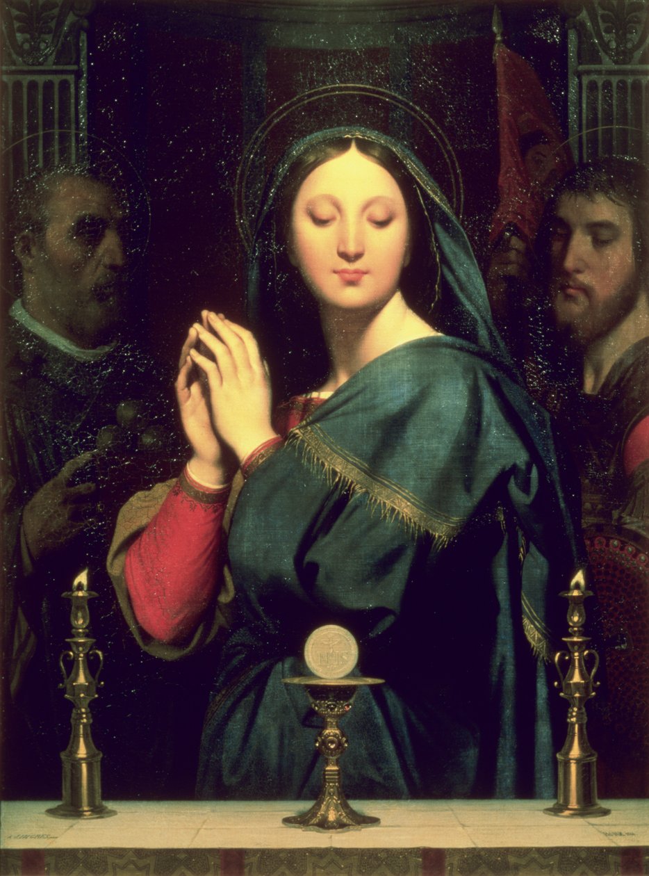 A Virgem com o Anfitrião, 1841 de Jean Auguste Dominique Ingres