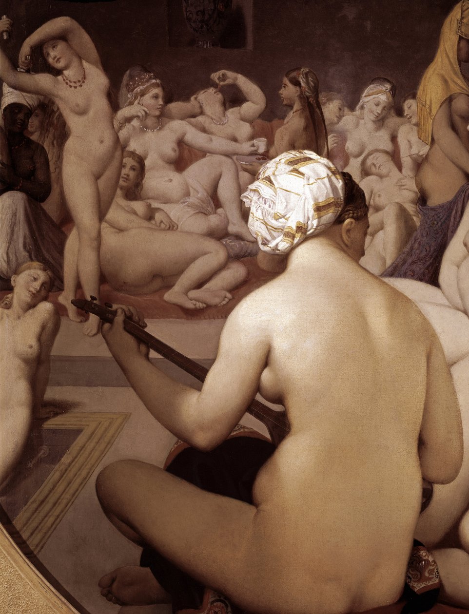 O banho turco, detalhe (1862 - Óleo sobre madeira) de Jean Auguste Dominique Ingres
