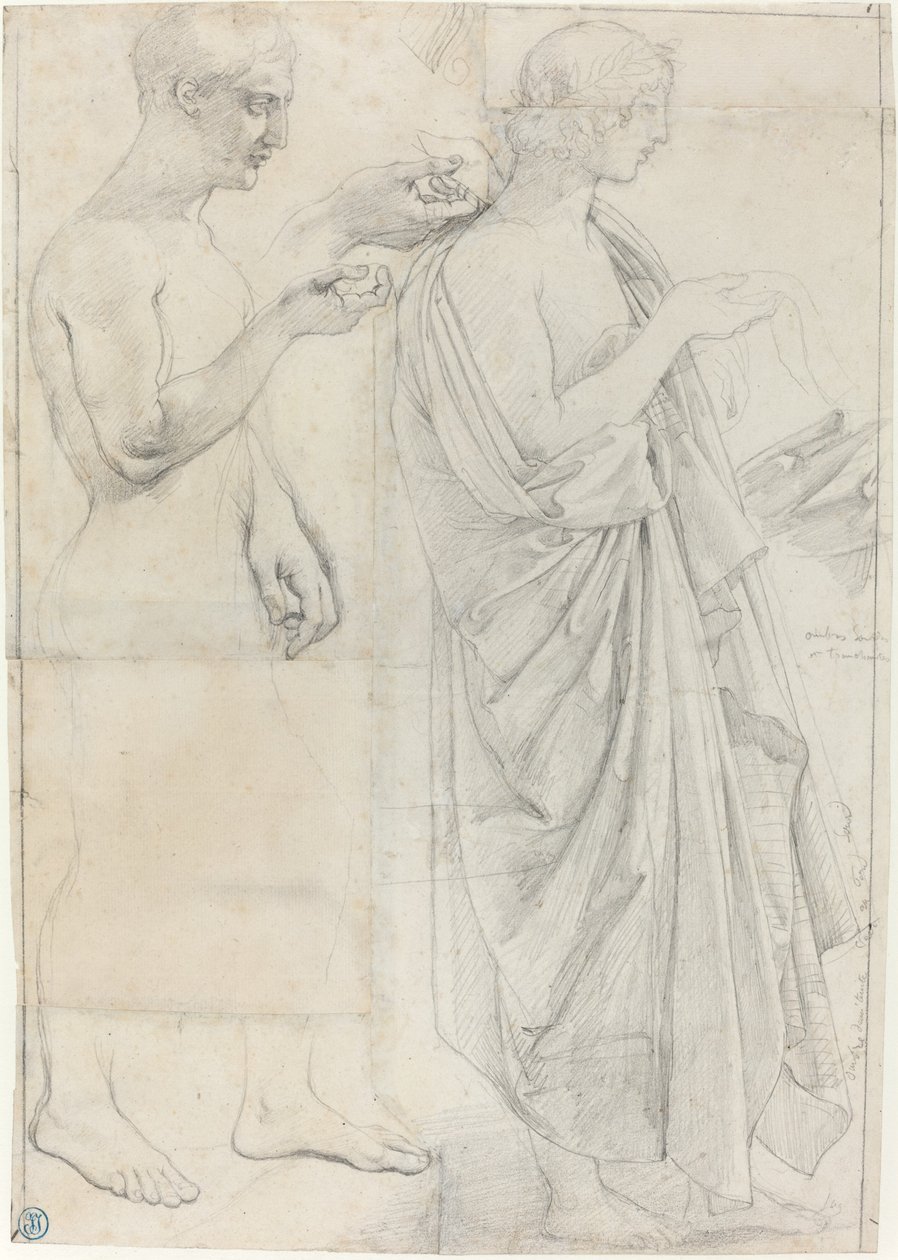 Dois estudos de Virgílio de Jean Auguste Dominique Ingres