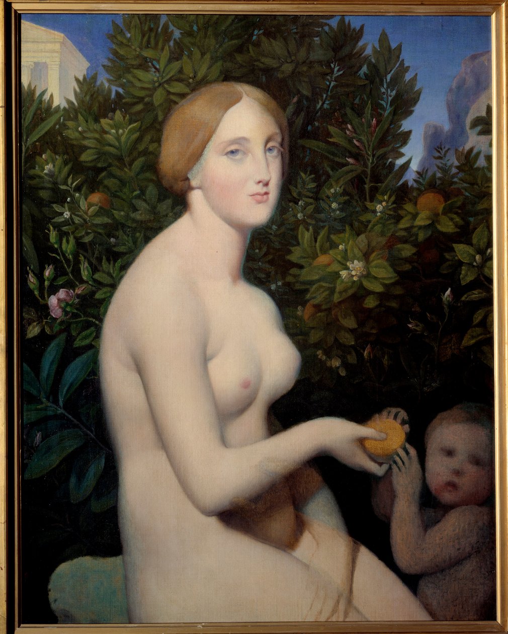 Vénus a Paphos, retrato de Madame Balay (1833 - 1901). Pintura de Jean Auguste Dominique Ingres (1780-1867), pintura concluída por Alexandre Desgoffe (1805-1882) de Jean Auguste Dominique Ingres