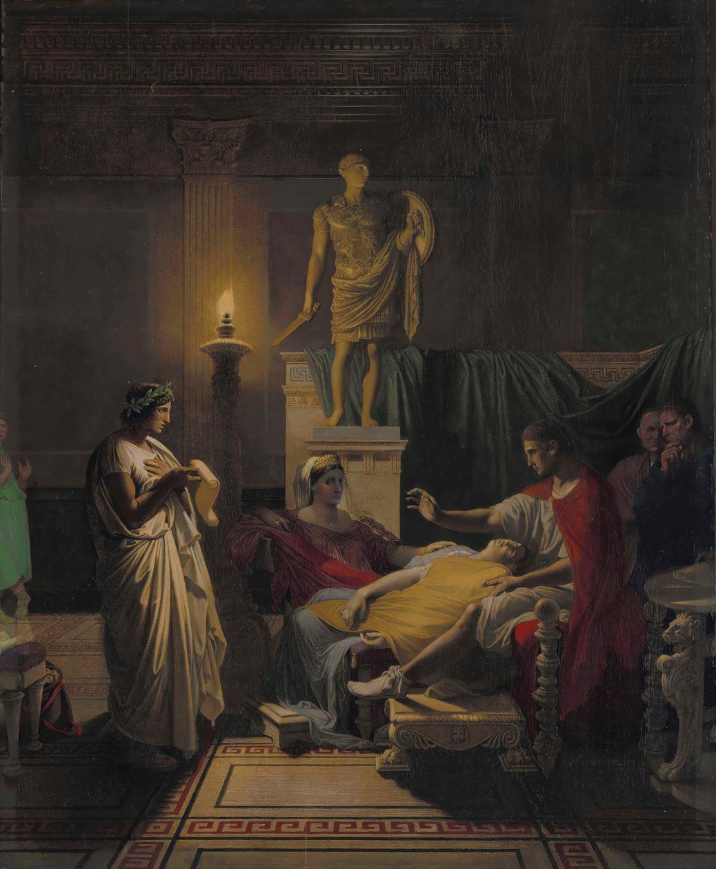 Virgílio lendo da Eneida, 1864. de Jean Auguste Dominique Ingres