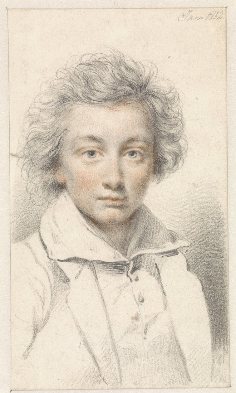 Retrato de um jovem de Jean Augustin Daiwaille