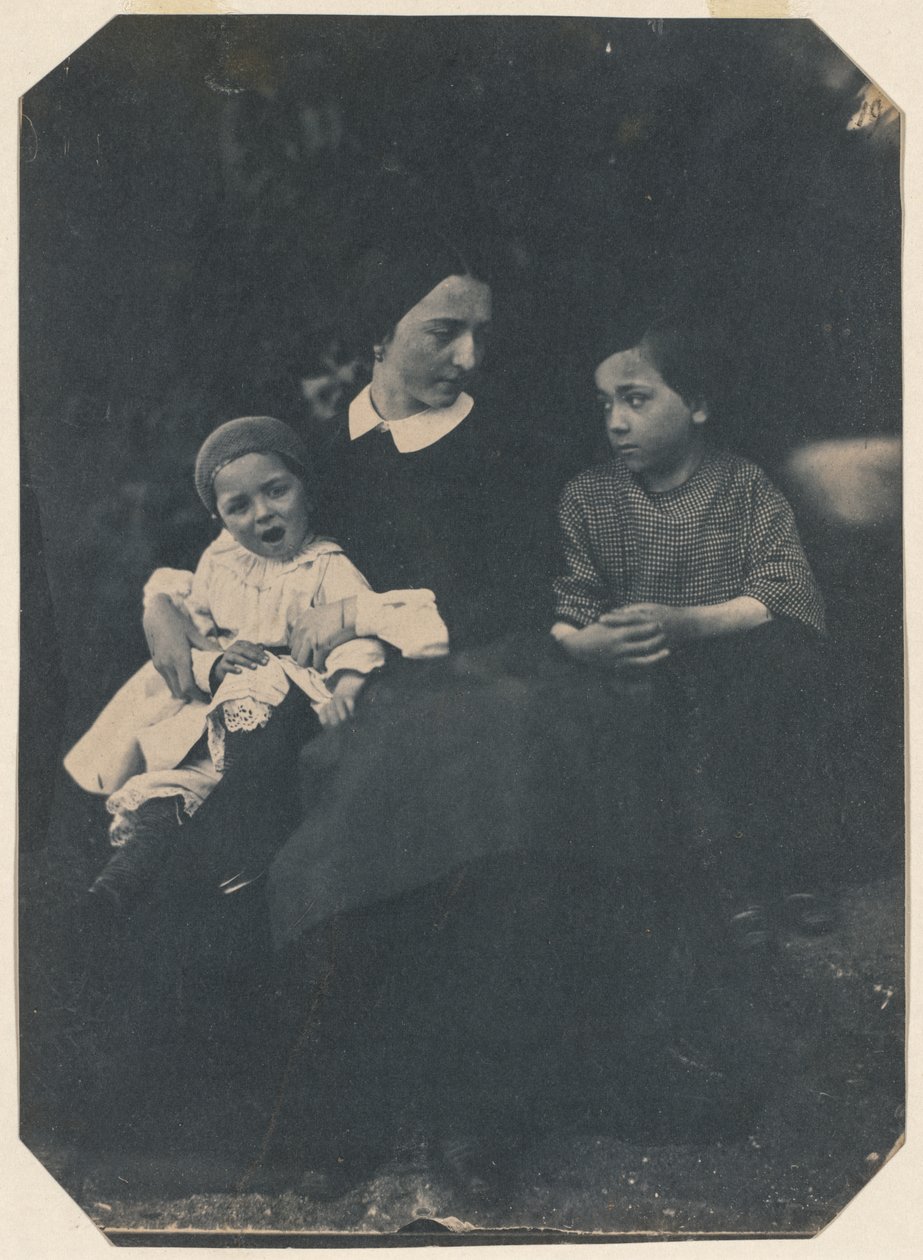 Mãe com dois filhos, c. 1855. de Jean Baptist Frénet