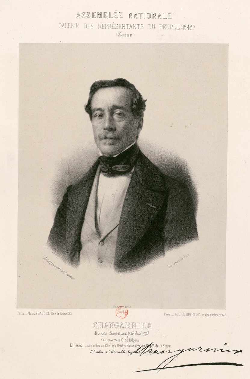 Assembleia Nacional, galeria dos representantes do povo - Nicolas Changarnier de Jean Baptiste Adolphe Lafosse