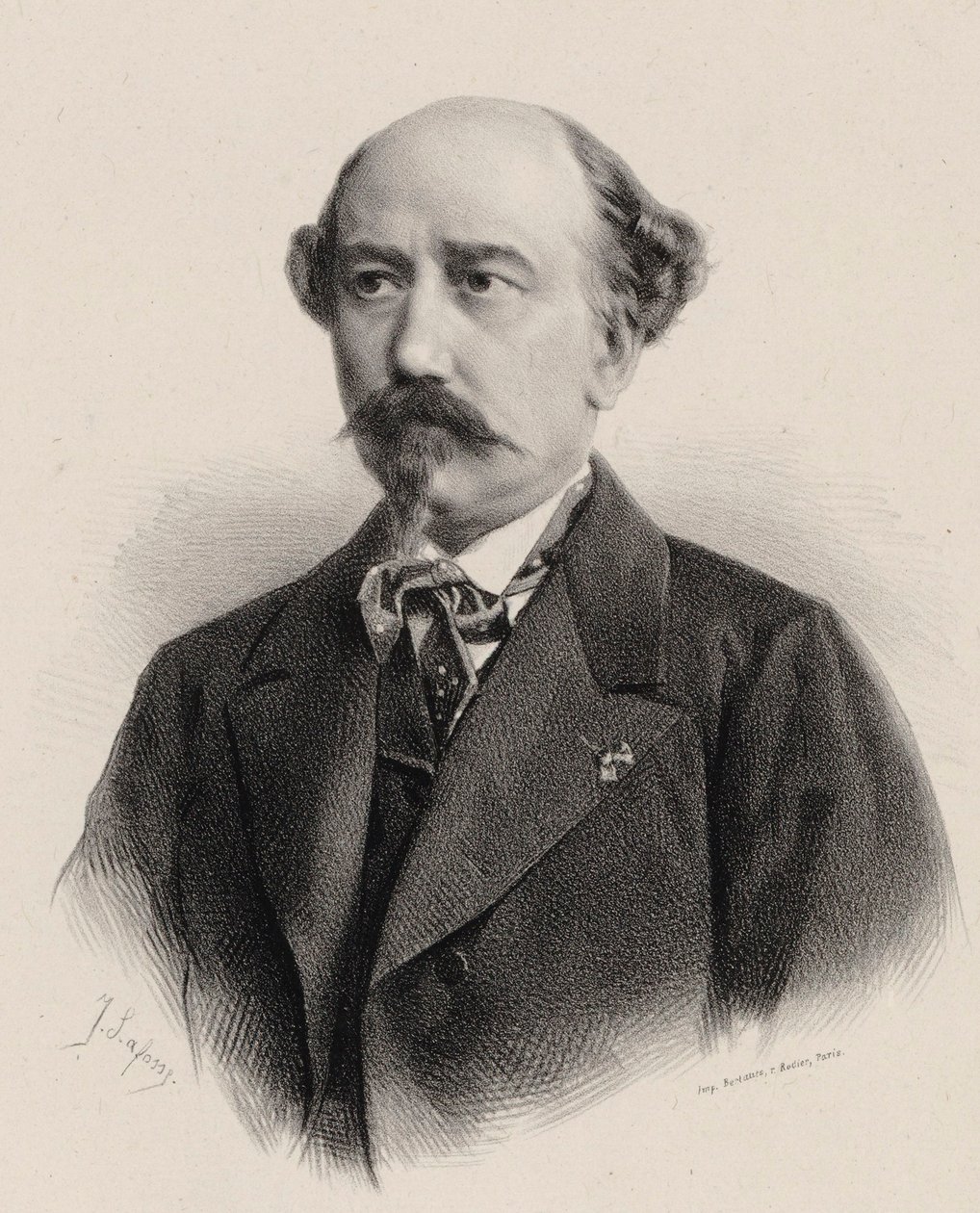 Retrato do Compositor Aimé Maillart 1817-1871. de Jean Baptiste Adolphe Lafosse