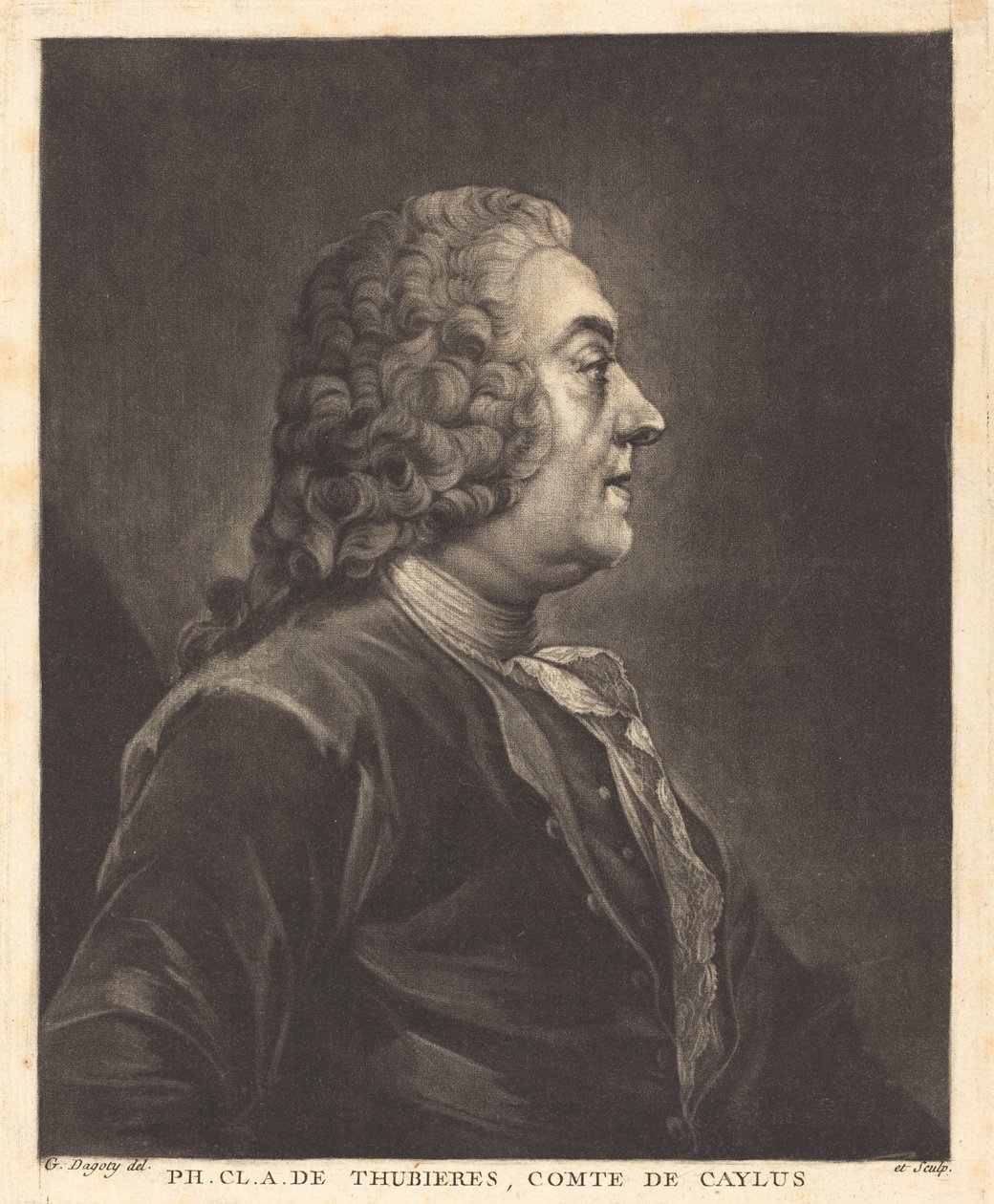 Ph. Cl. A. de Thubières, Conde de Caylus de Jean Baptiste André Gautier Dagoty