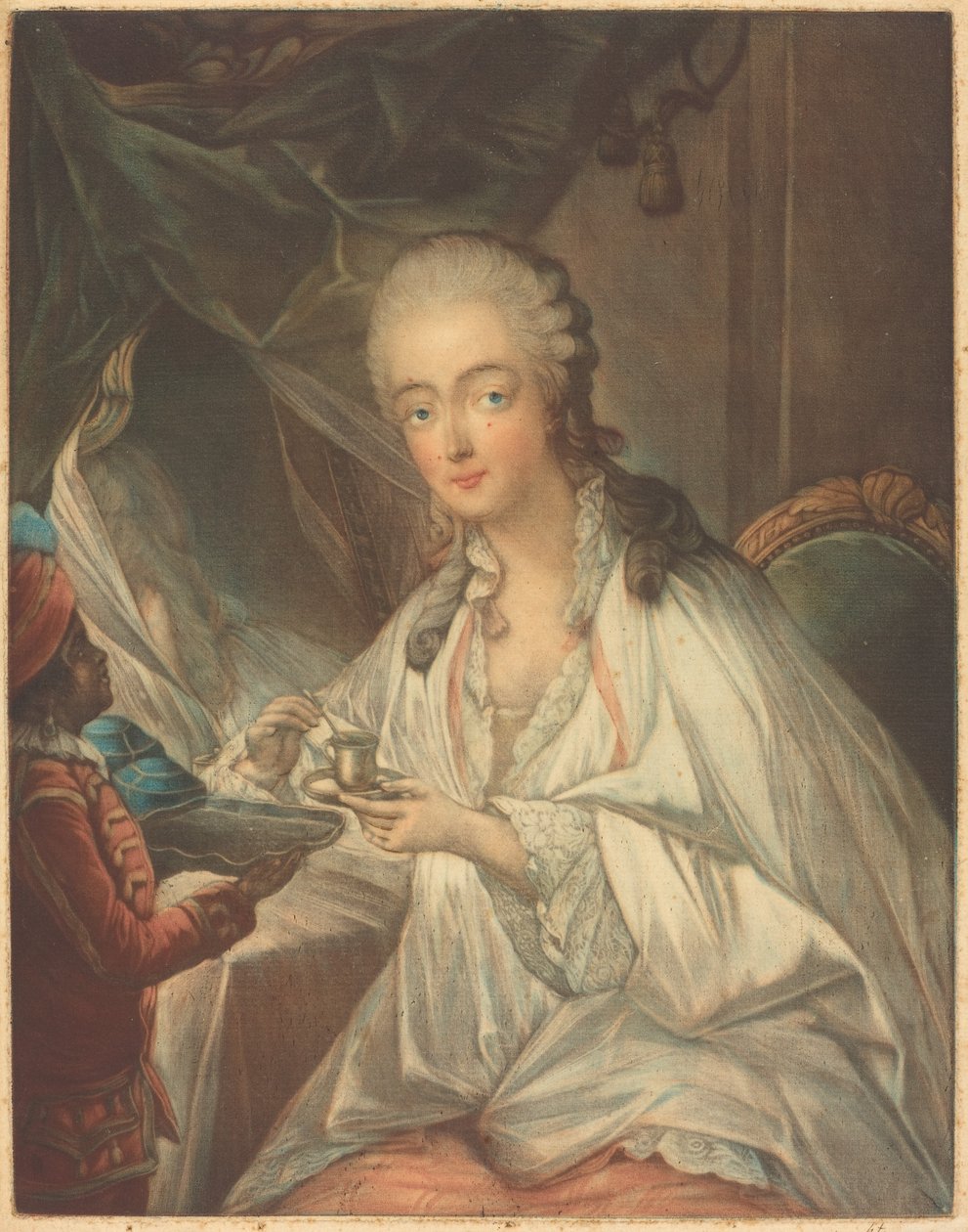 Madame du Barry de Jean Baptiste André Gautier Dagoty after François Hubert Drouais
