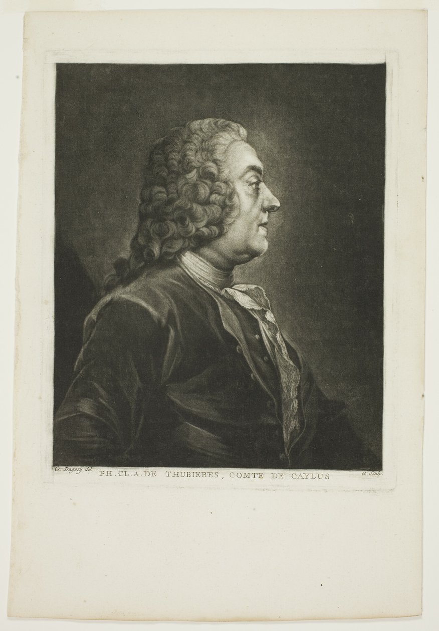 Philippe Claude Tubières, Conde de Caylus de Jean Baptiste Andre Gautier D