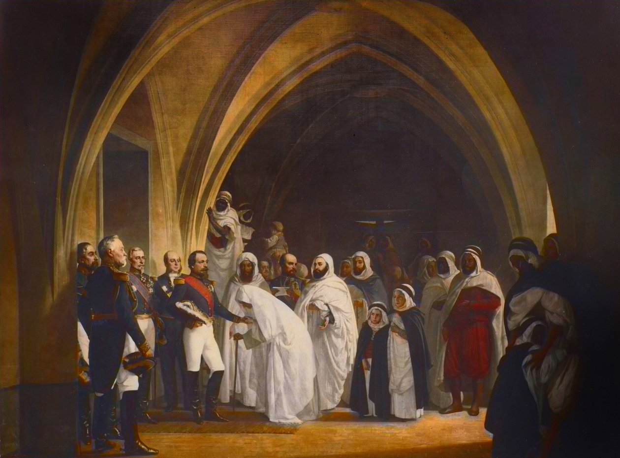 O presidente do príncipe republicano Louis Napoleon (1808-1873) liberta Abd el Kader, castelo de Amboise, 16 de outubro de Jean Baptiste Ange Tissier