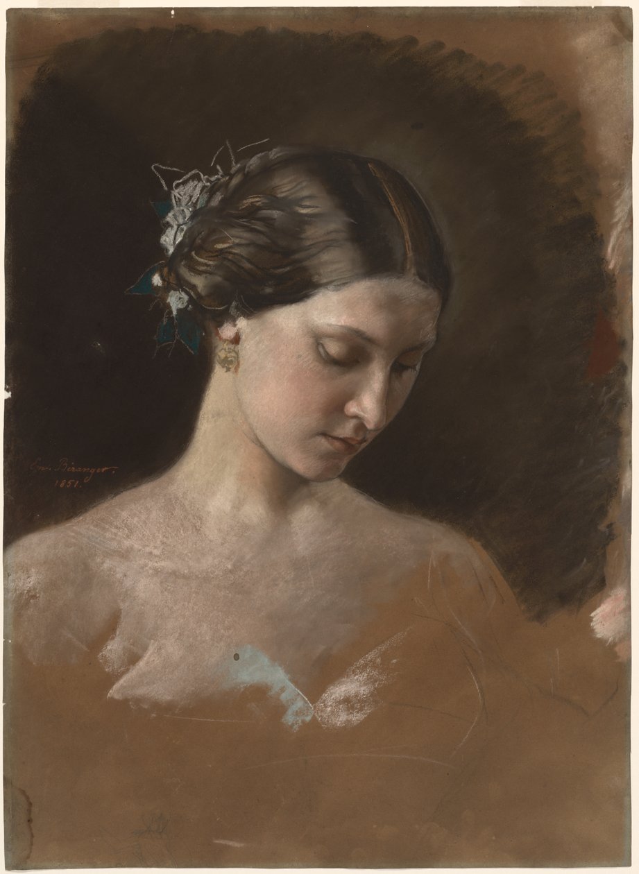 Retrato de uma mulher, c. 1889-1899. de Jean Baptiste Antoine Emile Béranger
