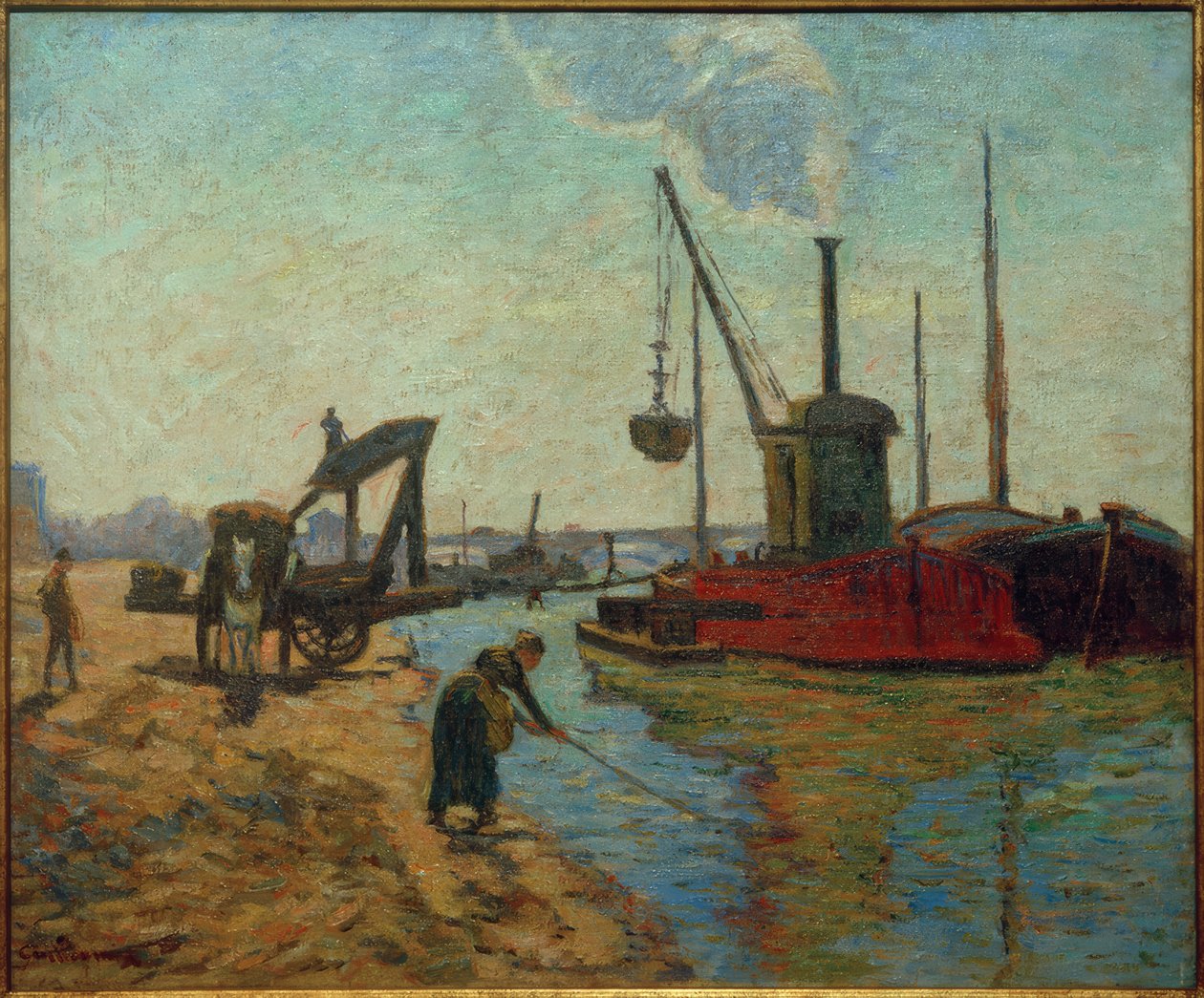 Trabalhando no Pont National de Jean Baptiste Armand Guillaumin