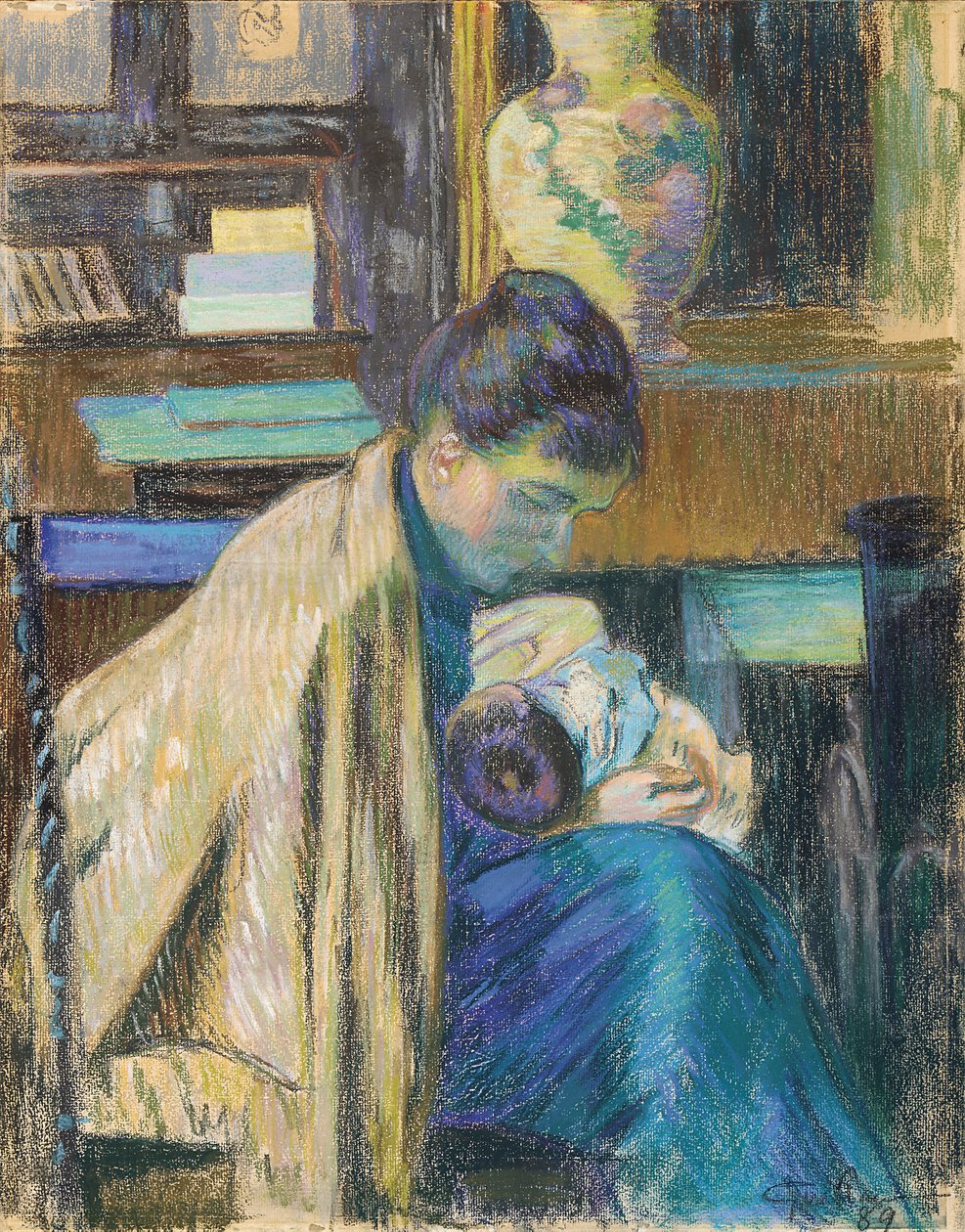 Madame Guillaumin com Madeleine, 1889 de Jean Baptiste Armand Guillaumin