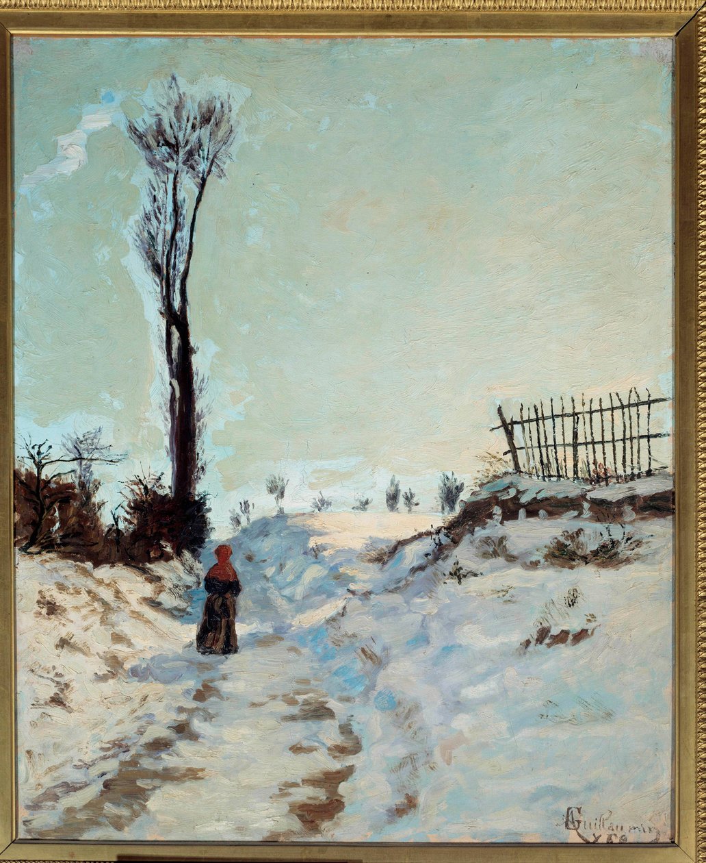 Caminho oco, efeito neve Pintura de Jean Baptiste Armand Guillaumin (1841-1927) 1869 Sol. 0,66 x 0,55 m Paris, musee d