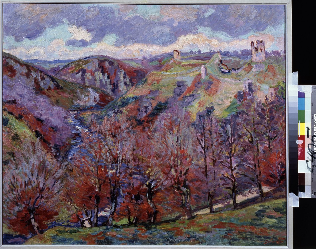 Paisagem com ruínas. Pintura de Jean-Baptiste (Jean Baptiste) Armand Guillaumin (1841-1927) de Jean Baptiste Armand Guillaumin