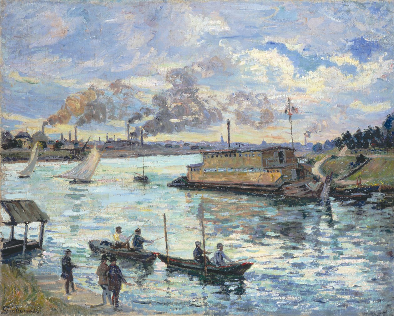 Cena do rio, 1890 de Jean Baptiste Armand Guillaumin