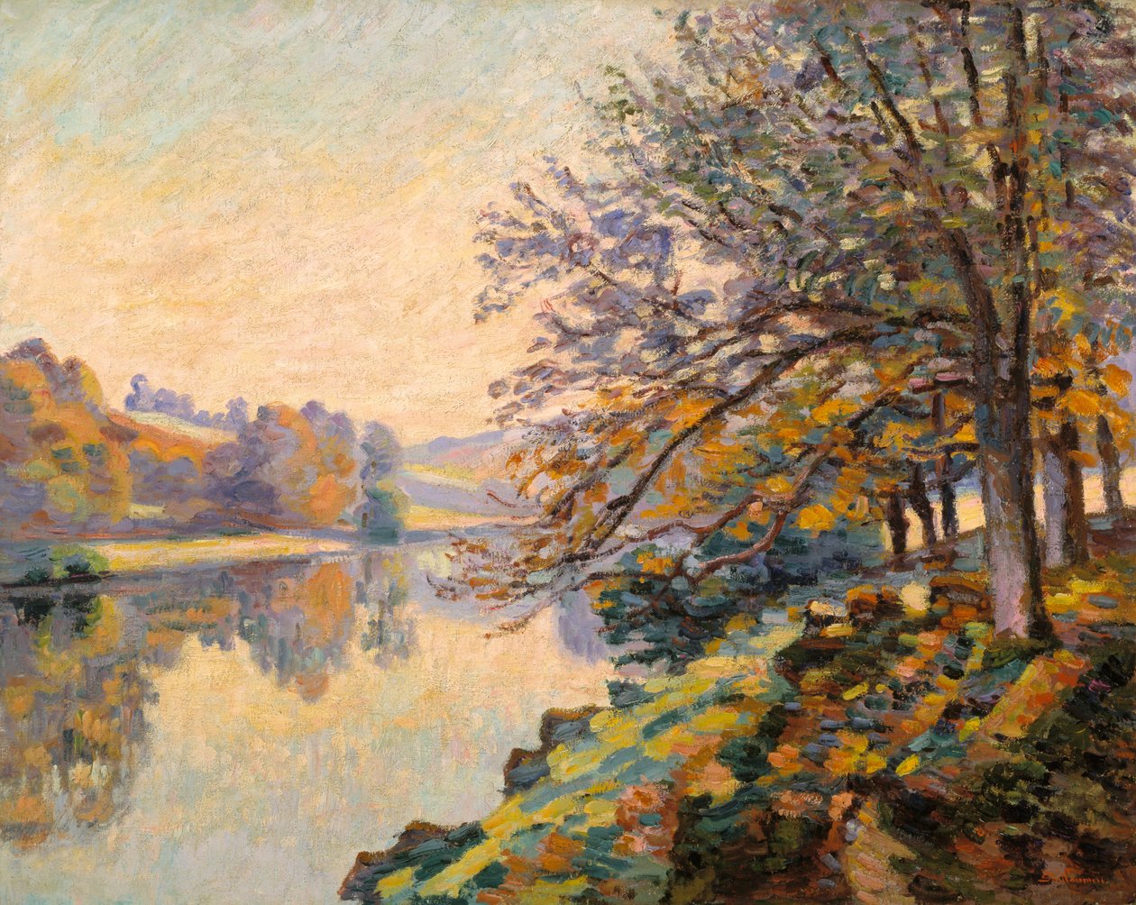 Margem do rio, outono, c.1910 (óleo sobre tela) de Jean Baptiste Armand Guillaumin
