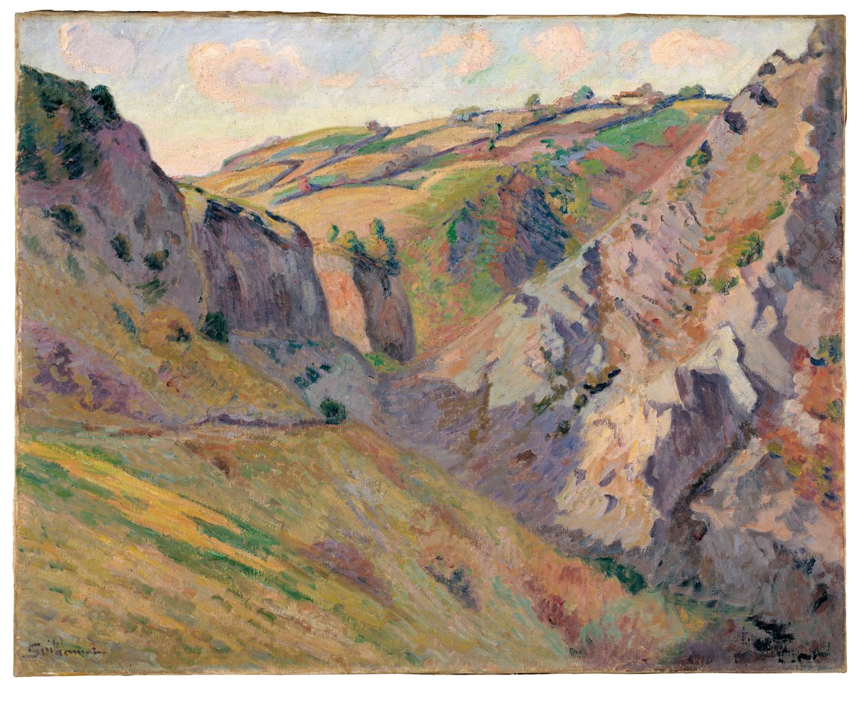 As Cavernas de Prunal perto de Pontgibaud (óleo sobre tela) de Jean Baptiste Armand Guillaumin