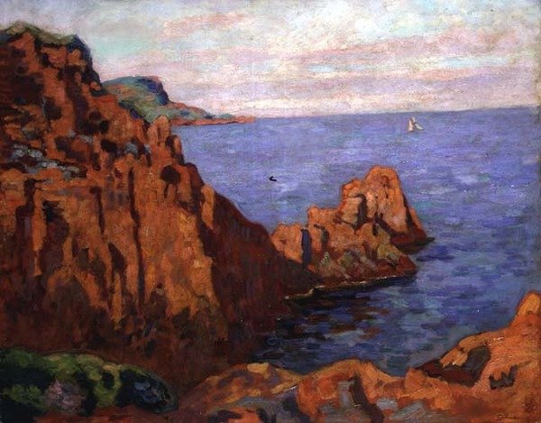 The Red Rocks, c.1910 (óleo sobre tela) de Jean Baptiste Armand Guillaumin