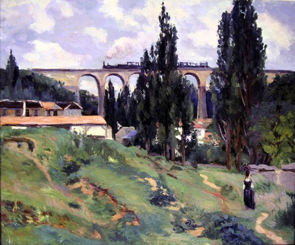 O Viaduto de Val-Fleury, Meudon (Hauts-de-Seine) de Jean Baptiste Armand Guillaumin
