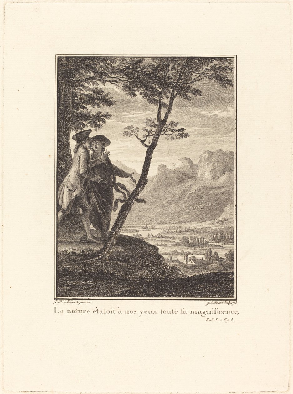 A natureza exibiu diante de nossos olhos toda a sua magnificência de Jean Baptiste Blaise Simonet after Jean Michel Moreau