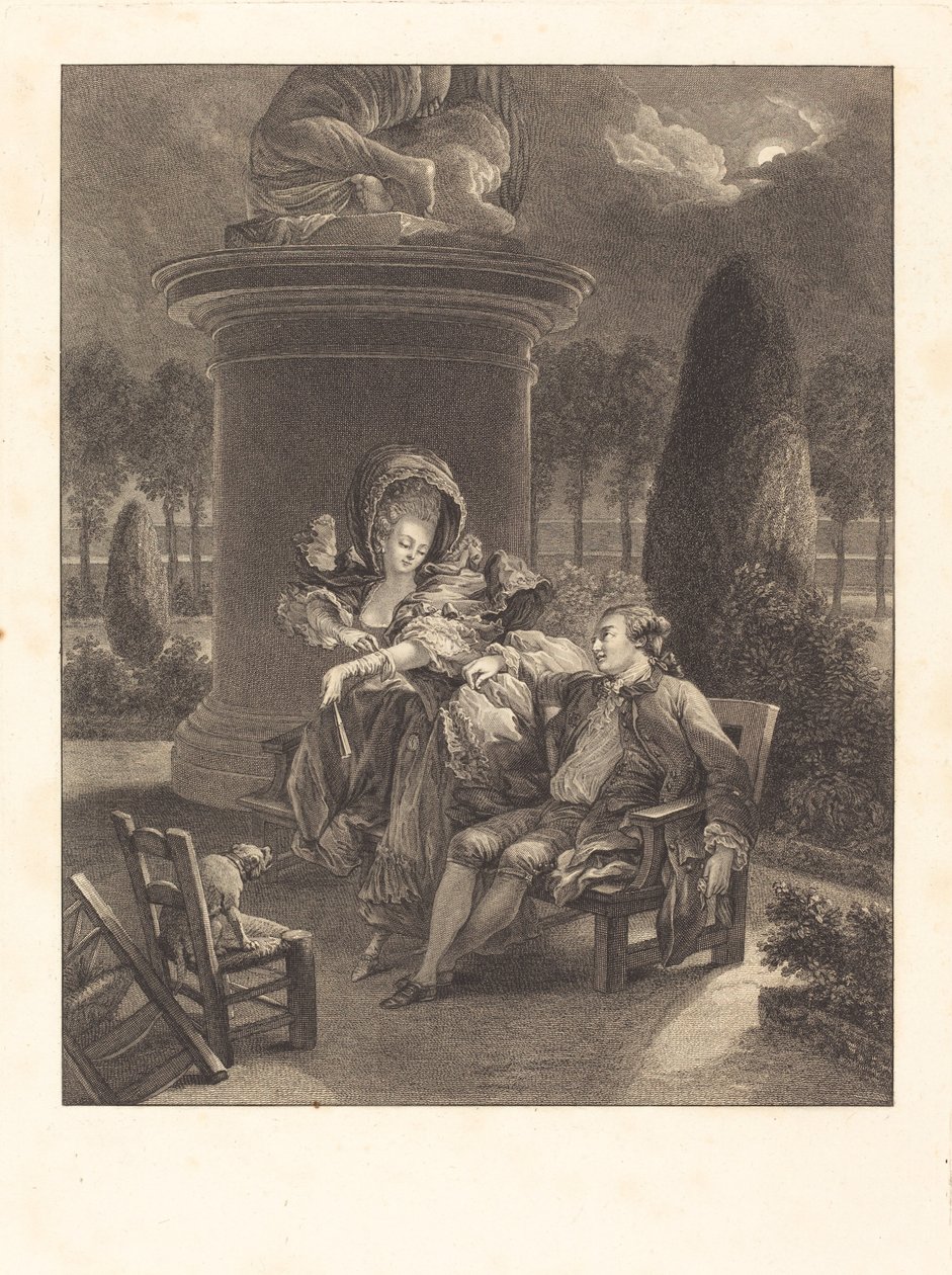 A noite das Tulherias de Jean Baptiste Blaise Simonet after Pierre Antoine Baudouin