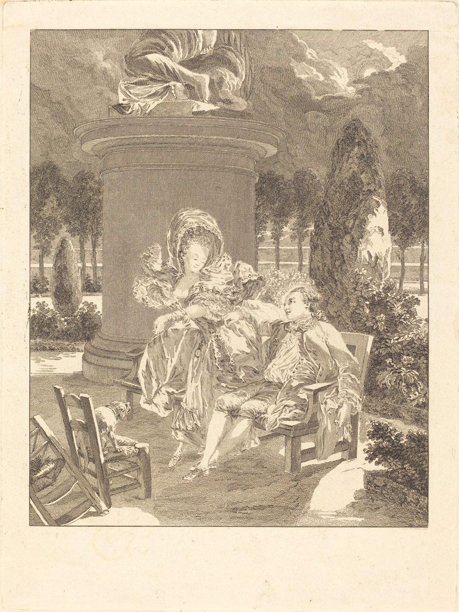 A noite das Tulherias de Jean Baptiste Blaise Simonet after Pierre Antoine Baudouin