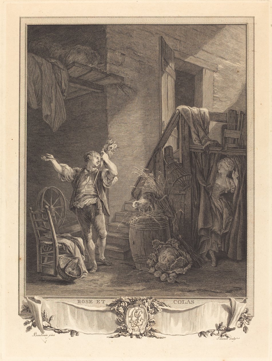 Rosa e Cola de Jean Baptiste Blaise Simonet after Pierre Antoine Baudouin