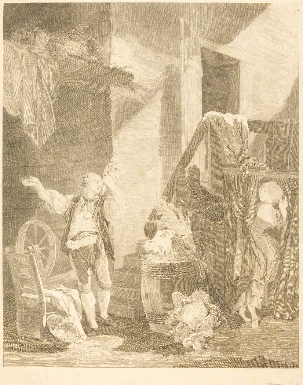Rosa e Cola de Jean Baptiste Blaise Simonet after Pierre Antoine Baudouin