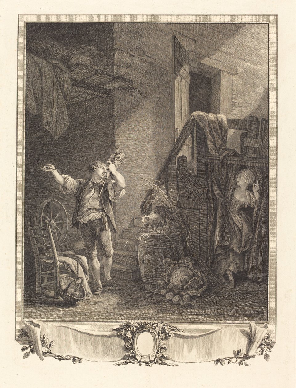 Rosa e Cola de Jean Baptiste Blaise Simonet after Pierre Antoine Baudouin