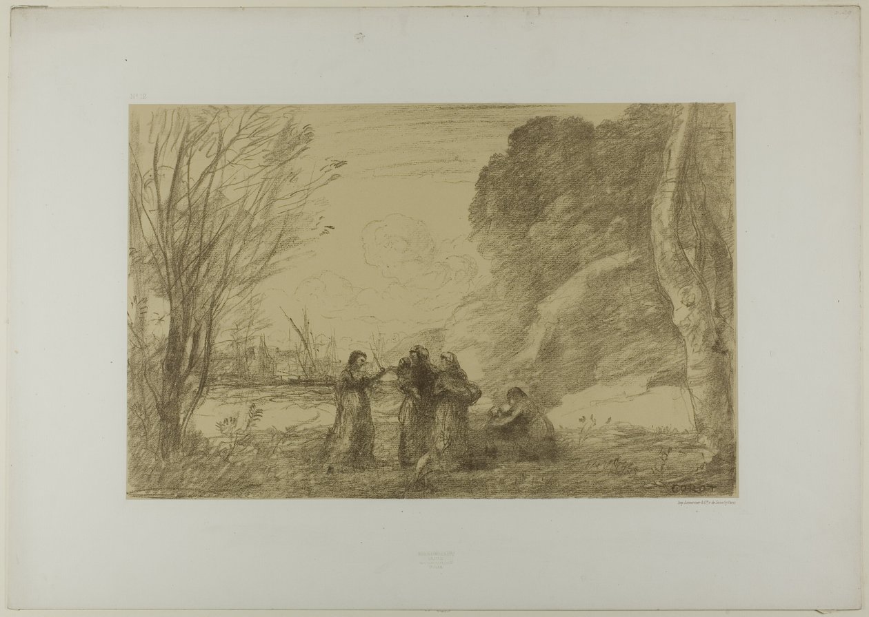 Uma família em Terracina de Jean Baptiste Camille Corot