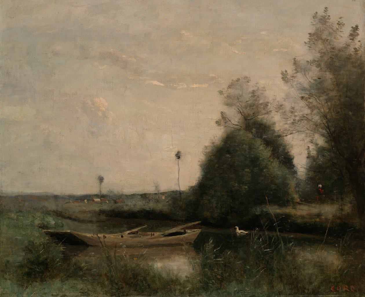 Um Lago em Mortain de Jean Baptiste Camille Corot