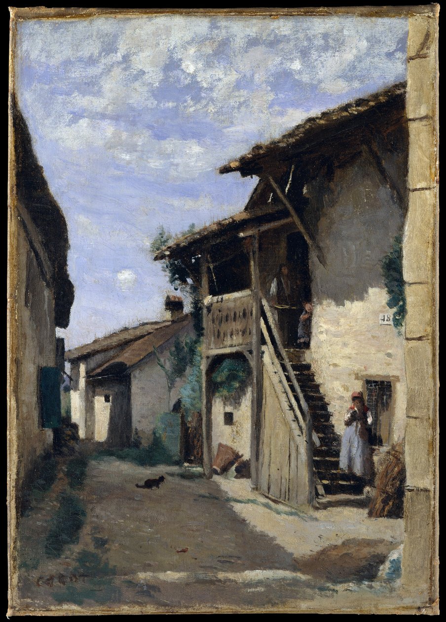 A Village Street, Dardagny de Jean Baptiste Camille Corot