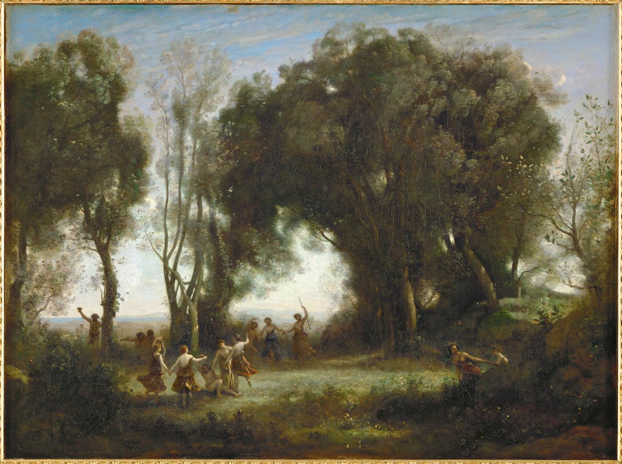 Uma manhã, dança das ninfas (óleo sobre tela) de Jean Baptiste Camille Corot