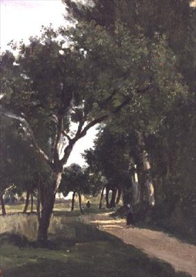 Avenue in the Woods, perto de Chaville, cerca de 1824 de Jean Baptiste Camille Corot