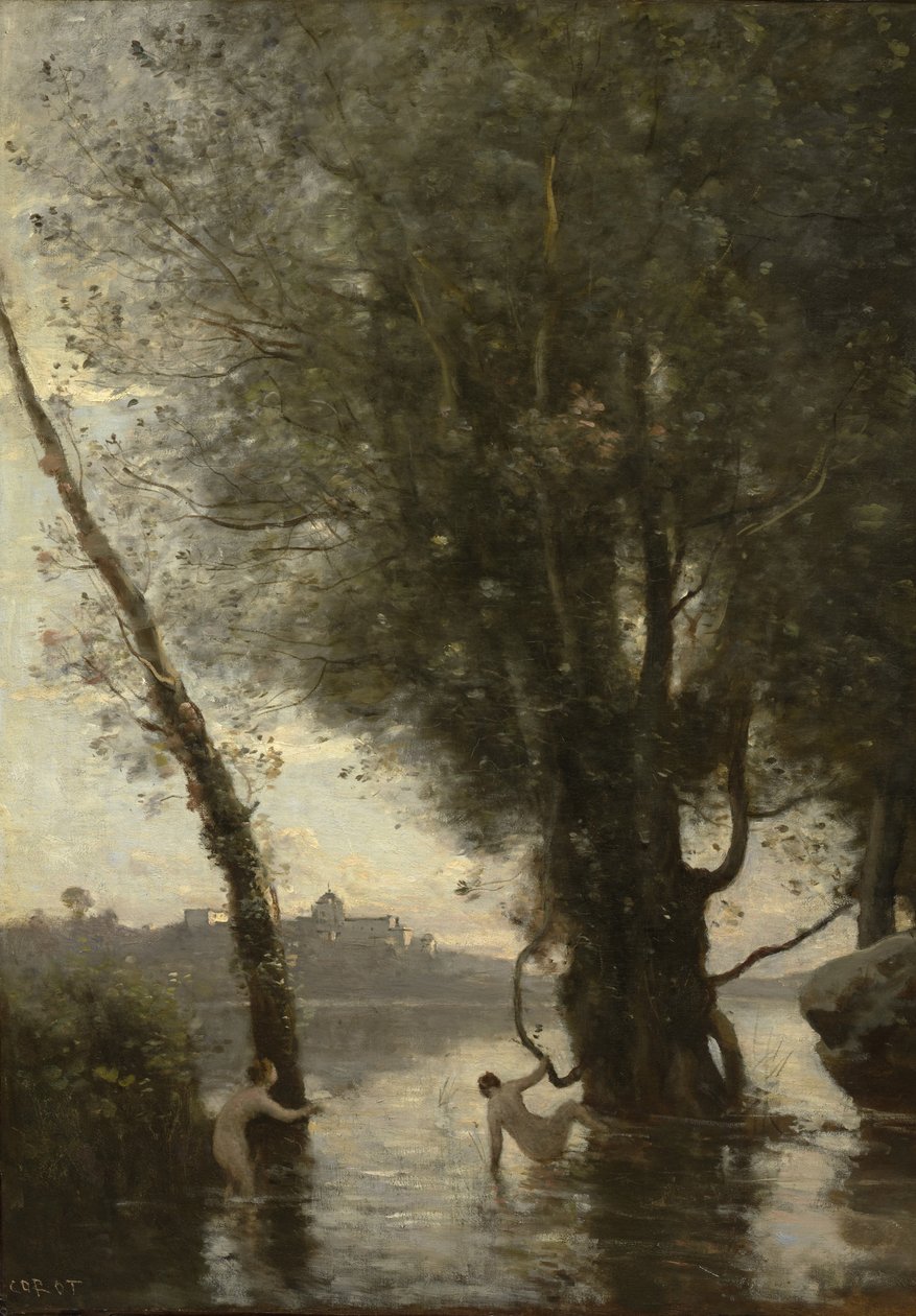 Banhistas das Ilhas Borromeu, c.1865-70 de Jean Baptiste Camille Corot