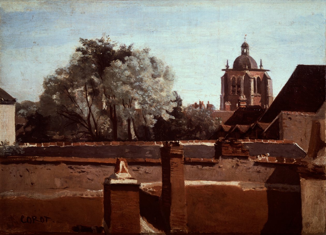 Campanário da Igreja de Saint Paterne em Orleans de Jean Baptiste Camille Corot