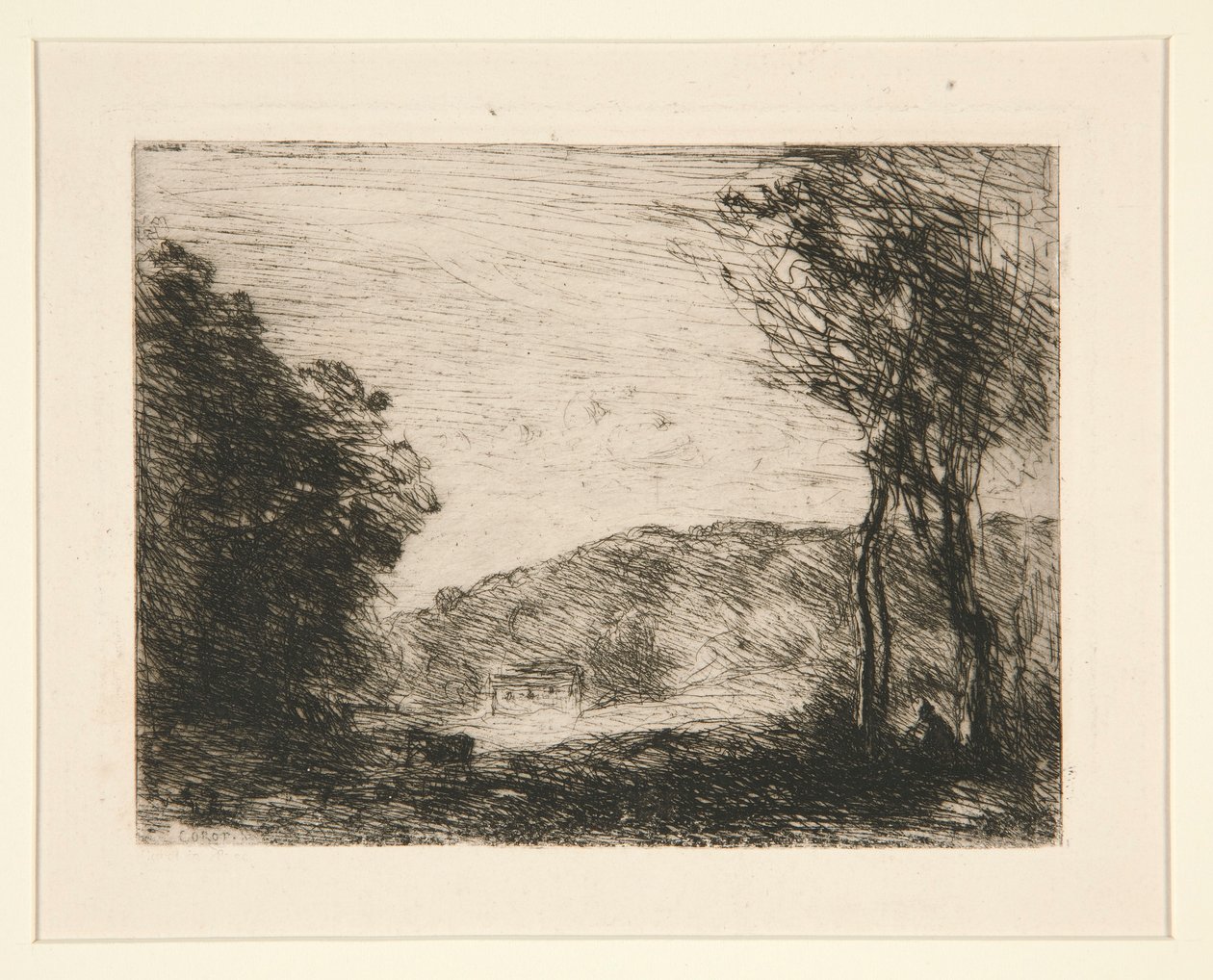 Campagne Bois?e (Campo arborizado) de Jean Baptiste Camille Corot