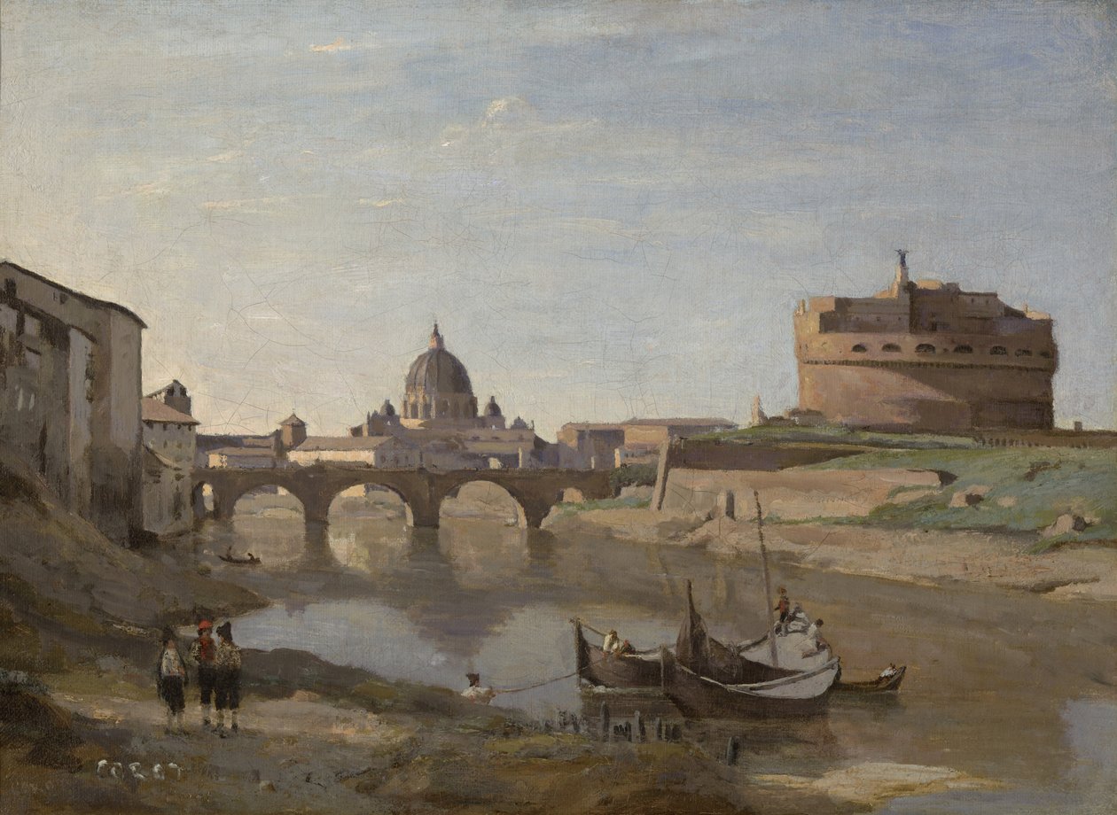Castel Sant "Angelo, Roma, c.1830-32 de Jean Baptiste Camille Corot