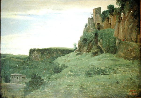 Civita Castellana, c.1826-27 (óleo sobre tela) de Jean Baptiste Camille Corot
