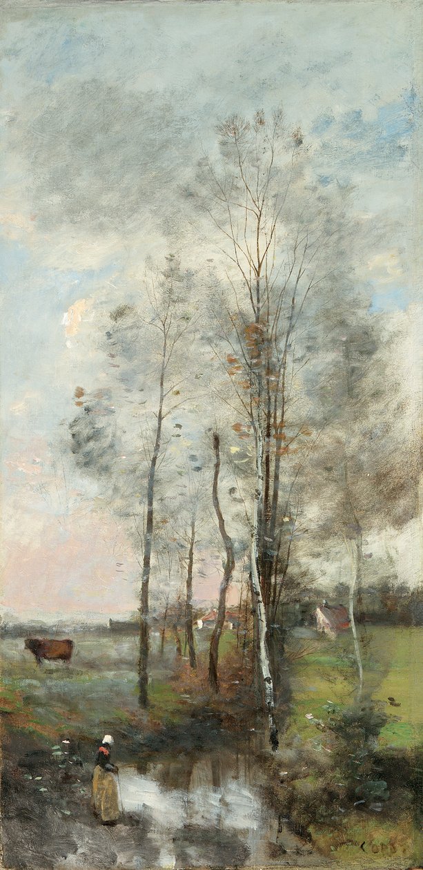 Bosque de Amieiro e Bétula, 1865-70 de Jean Baptiste Camille Corot
