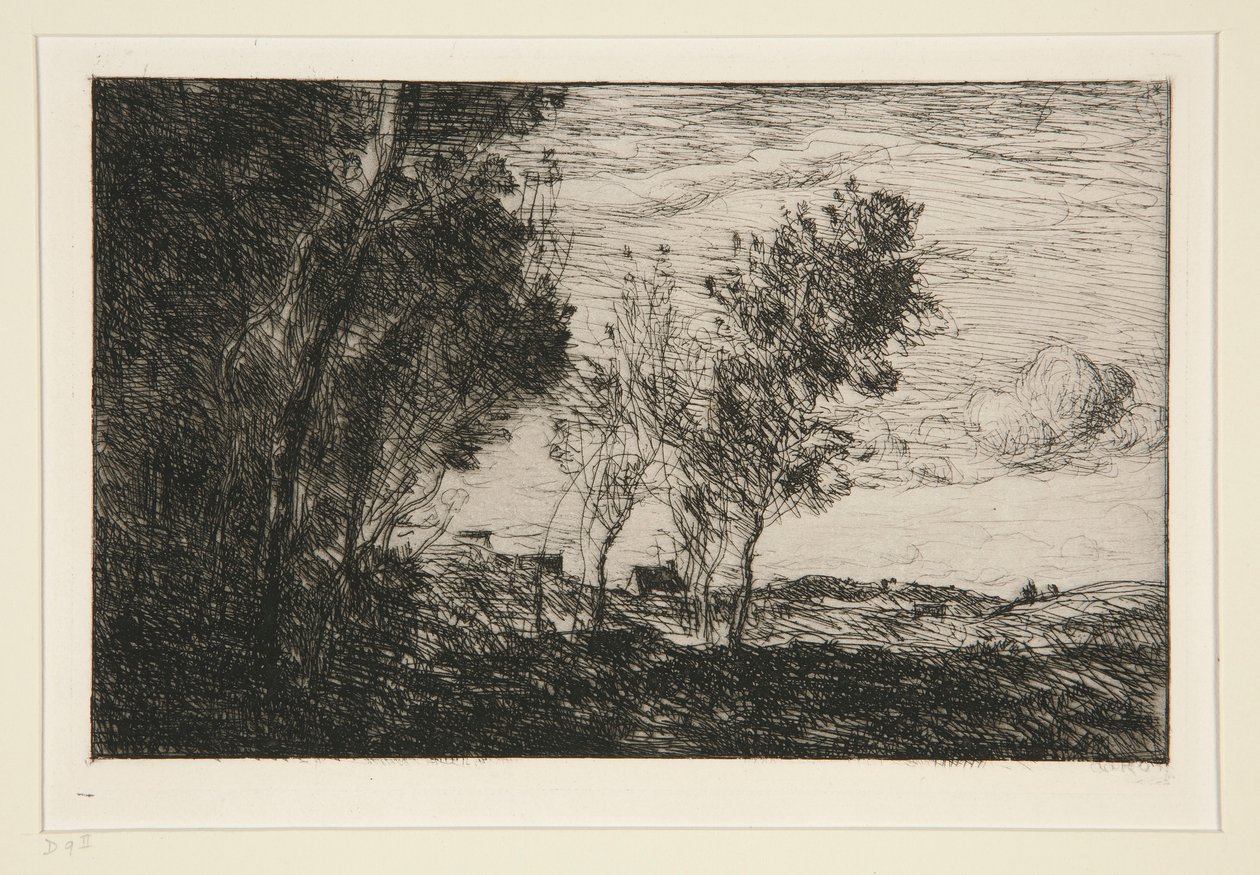 Dans les Dunes: souvenir du bois de la Haye (Em The Dunes: Memory of the Woods of the Hague) de Jean Baptiste Camille Corot