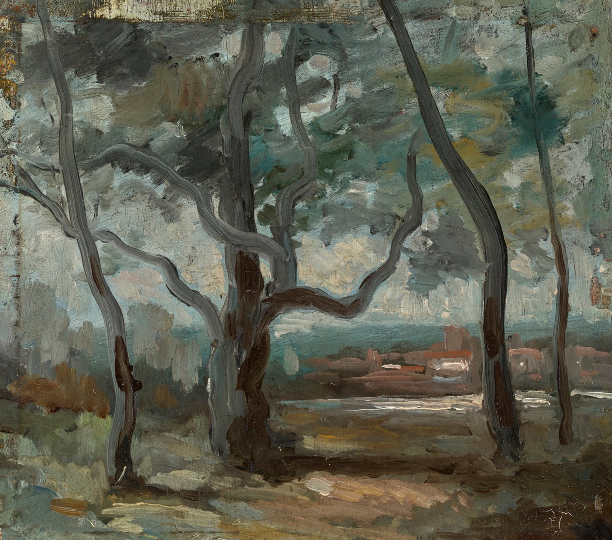 A Grande Árvore (Estudo) de Jean Baptiste Camille Corot